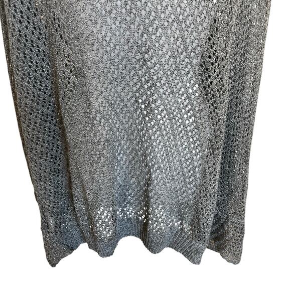 Bloomchic Cardigan Sweater Size 18/20 Gray Taupe Open Knit Topper NWT - Picture 7 of 12